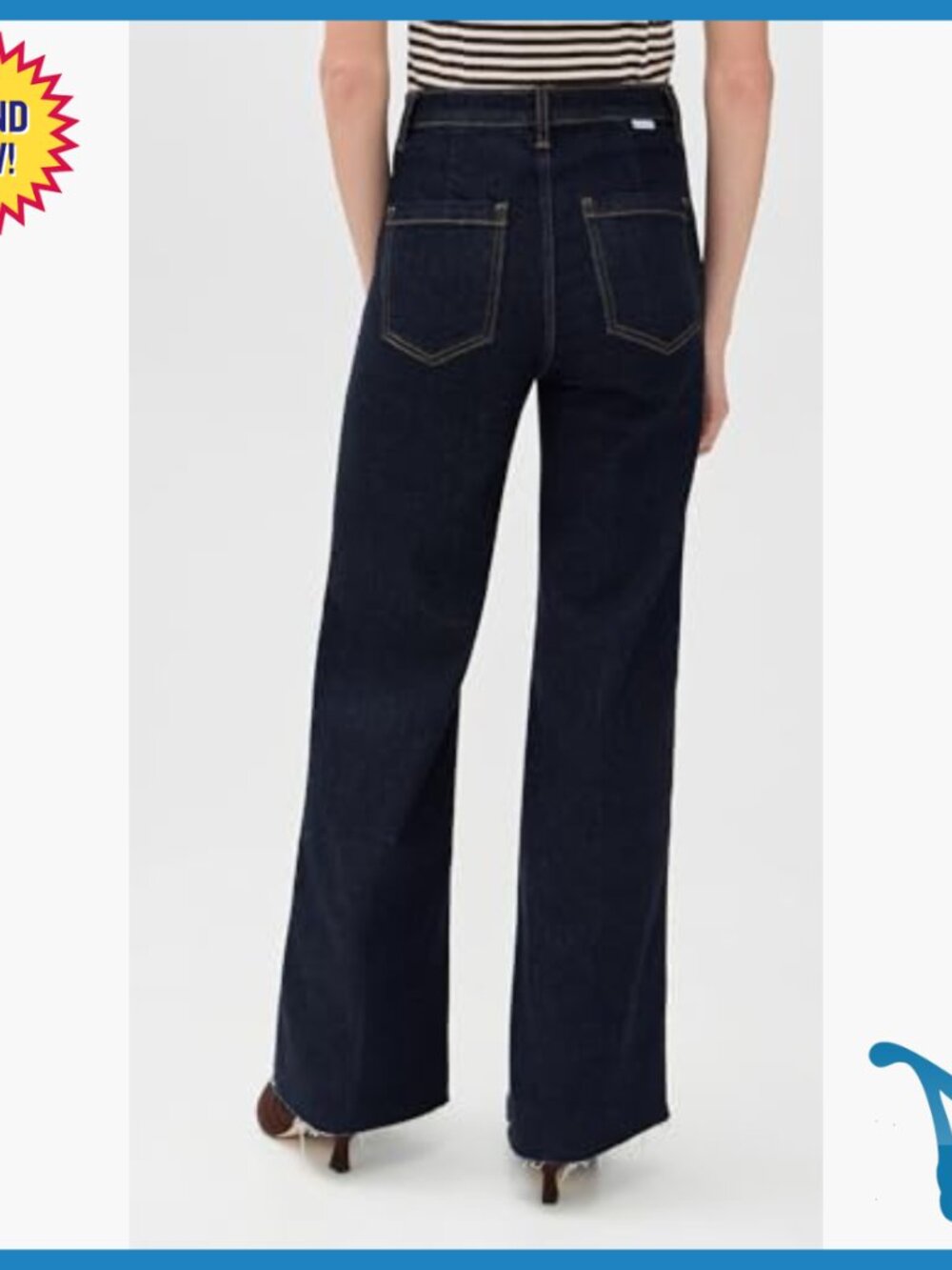 Mid-Weight Stretch Denim Jeans, 31in Inseam, Raw Hem - Picture 3 of 6